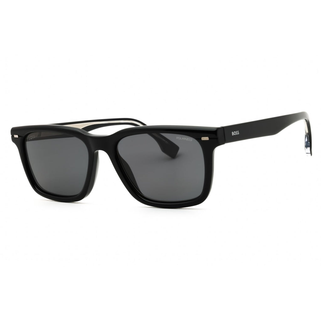 Hugo Boss BOSS 1352/U/S Rectangular Polarized Sunglasses Black/Grey
