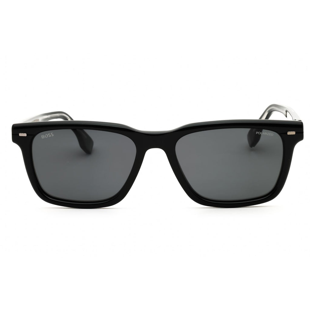 Hugo Boss BOSS 1352/U/S Rectangular Polarized Sunglasses Black/Grey