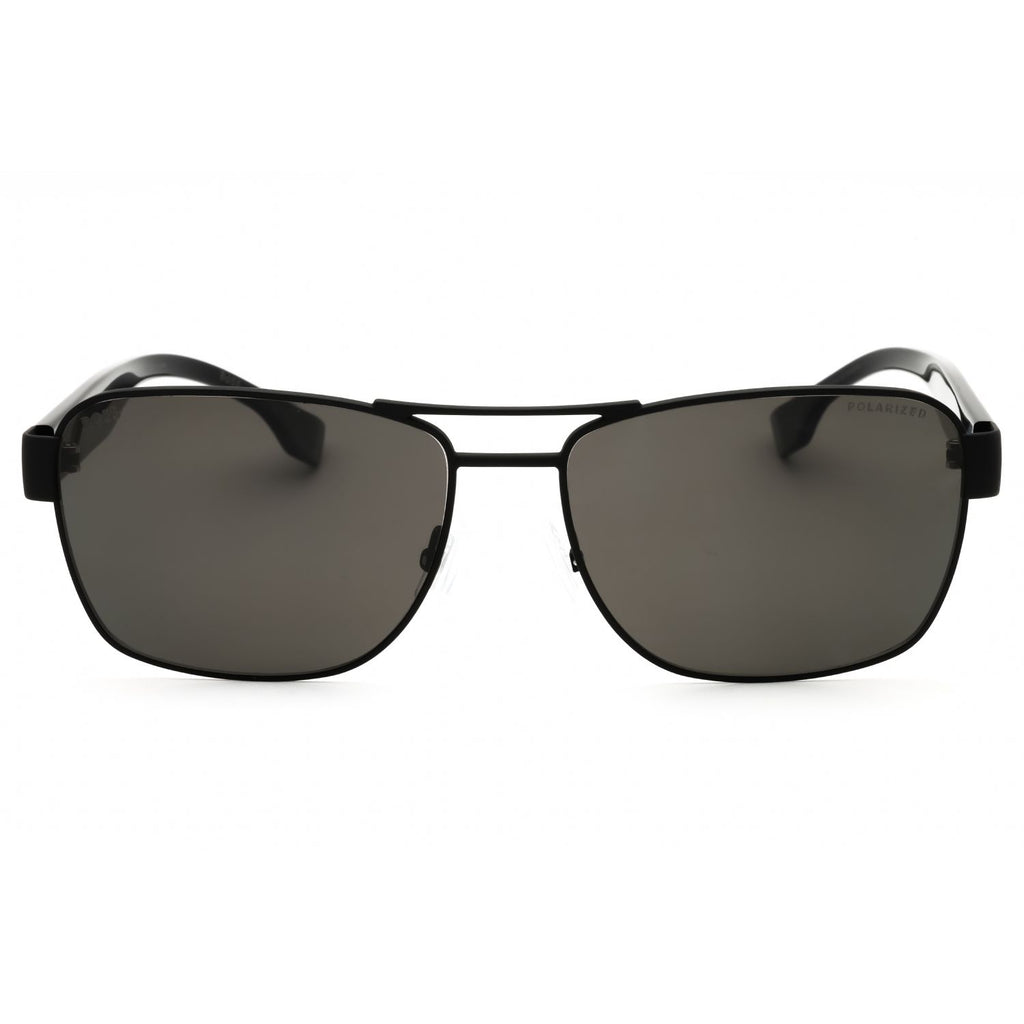 Hugo Boss BOSS 1441/O/S Rectangular Polarized Sunglasses Black/Grey PZ