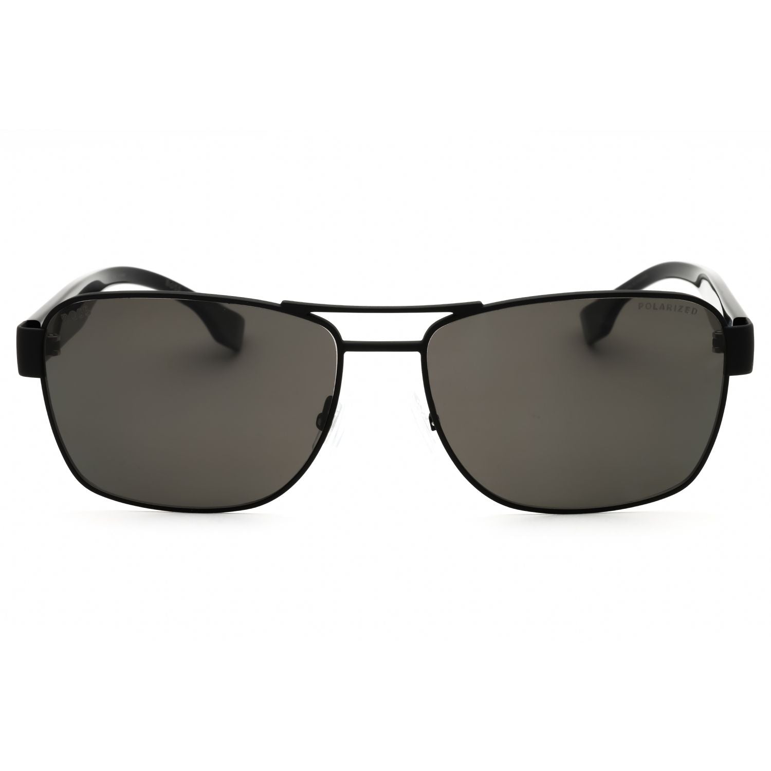 Hugo Boss BOSS 1441/O/S Rectangular Polarized Sunglasses Black/Grey PZ