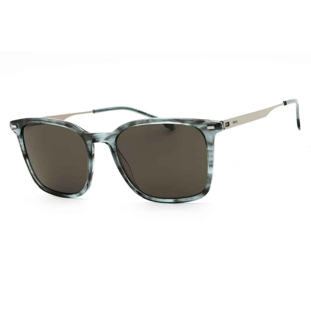 Hugo Boss BOSS 1694/S Rectangular Sunglasses Striped Grey Frame Grey Lens