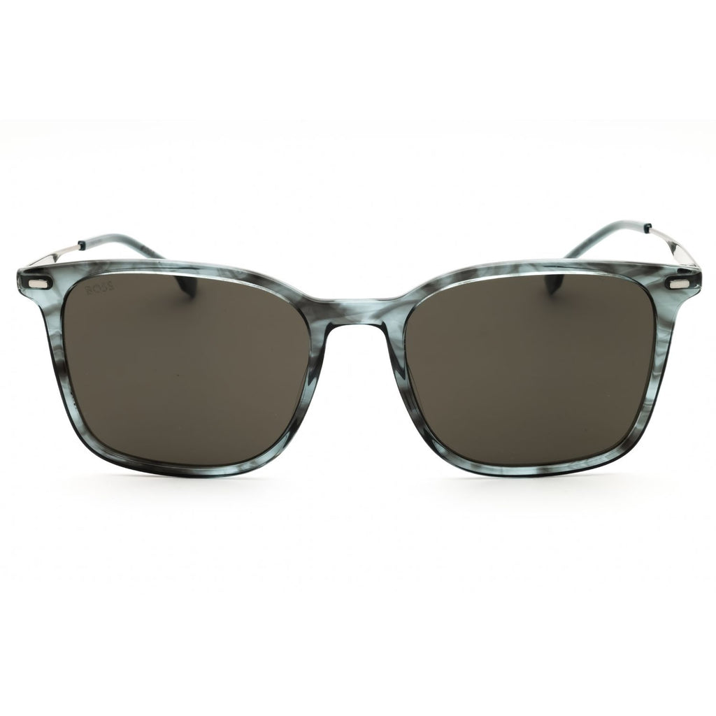 Hugo Boss BOSS 1694/S Rectangular Sunglasses Striped Grey Frame Grey Lens