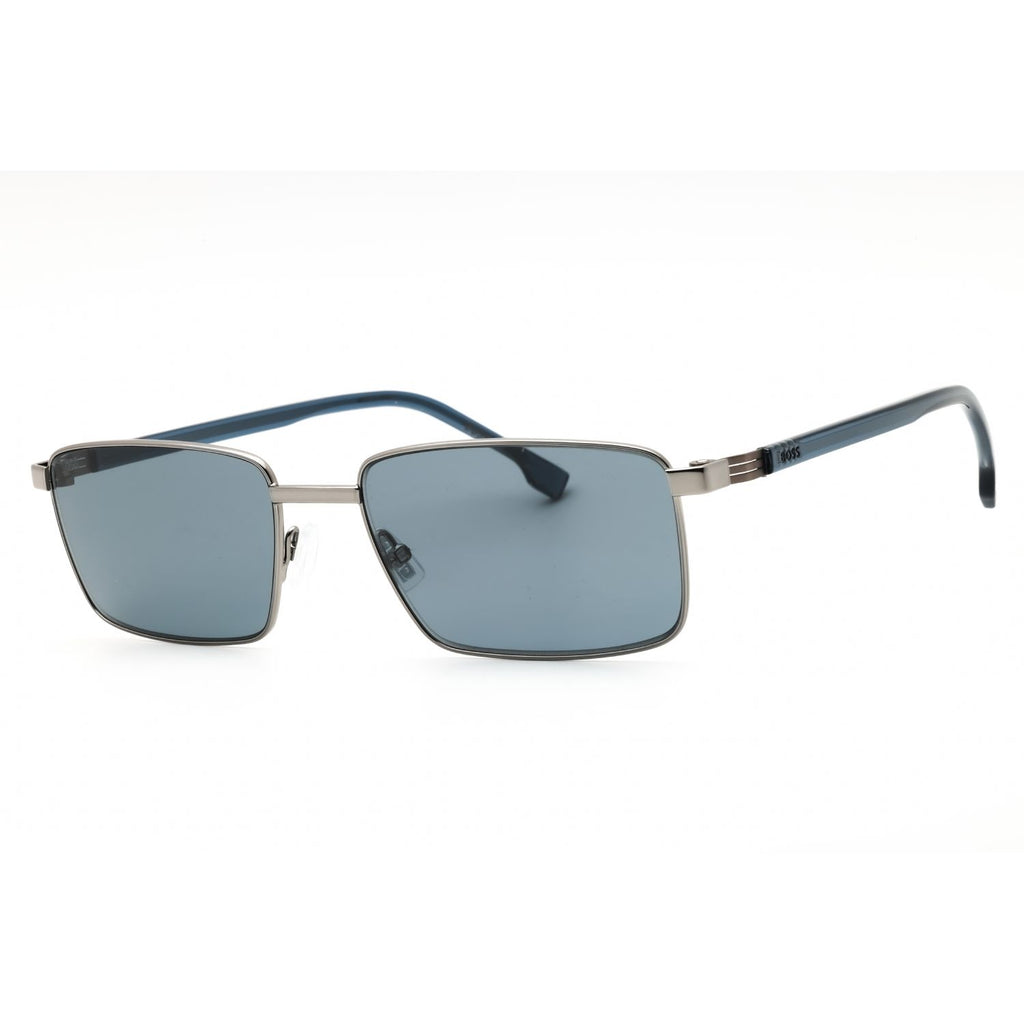 Hugo Boss BOSS 1700/S Rectangular Sunglasses Blue Frame Grey Lens Metal