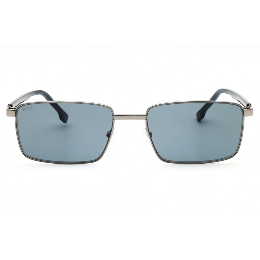 Hugo Boss BOSS 1700/S Rectangular Sunglasses Blue Frame Grey Lens Metal