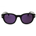 Hugo Boss BOSS 1717/S Round Sunglasses Black Frame Violet Lens