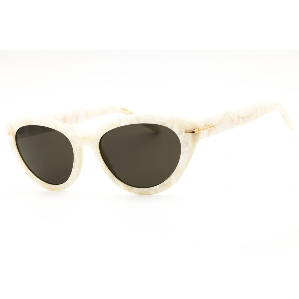 Hugo Boss BOSS 1779/S 07AP IR Pearld White Grey Cat Eye Women's Sunglasses