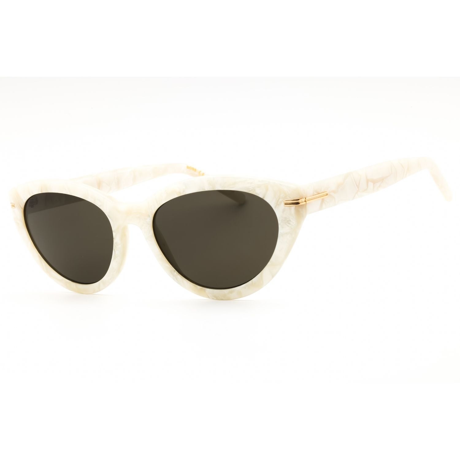 Hugo Boss BOSS 1779/S 07AP IR Pearld White Grey Cat Eye Women's Sunglasses