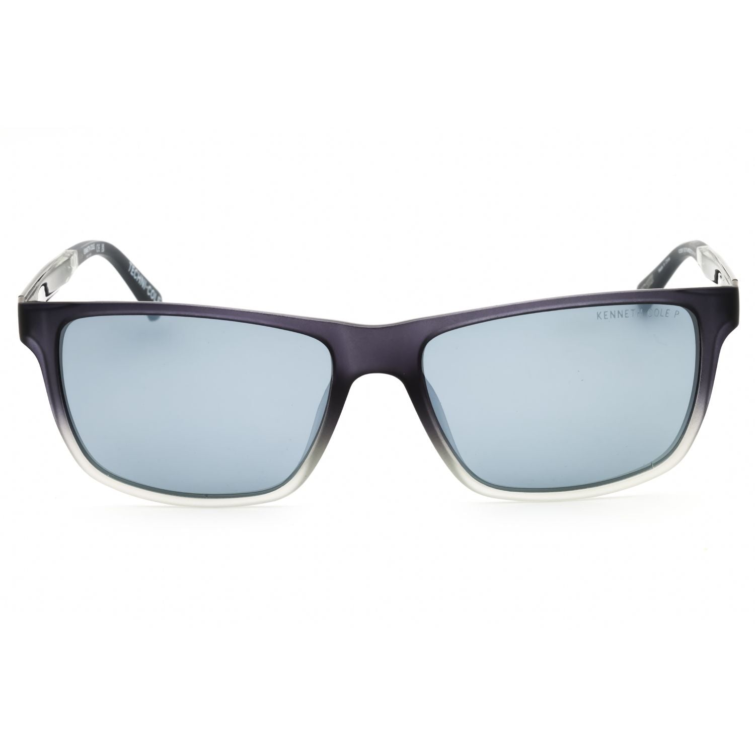 Kenneth Cole New York KC00051 Rectangular Sunglasses Blue/Smoke Polarized