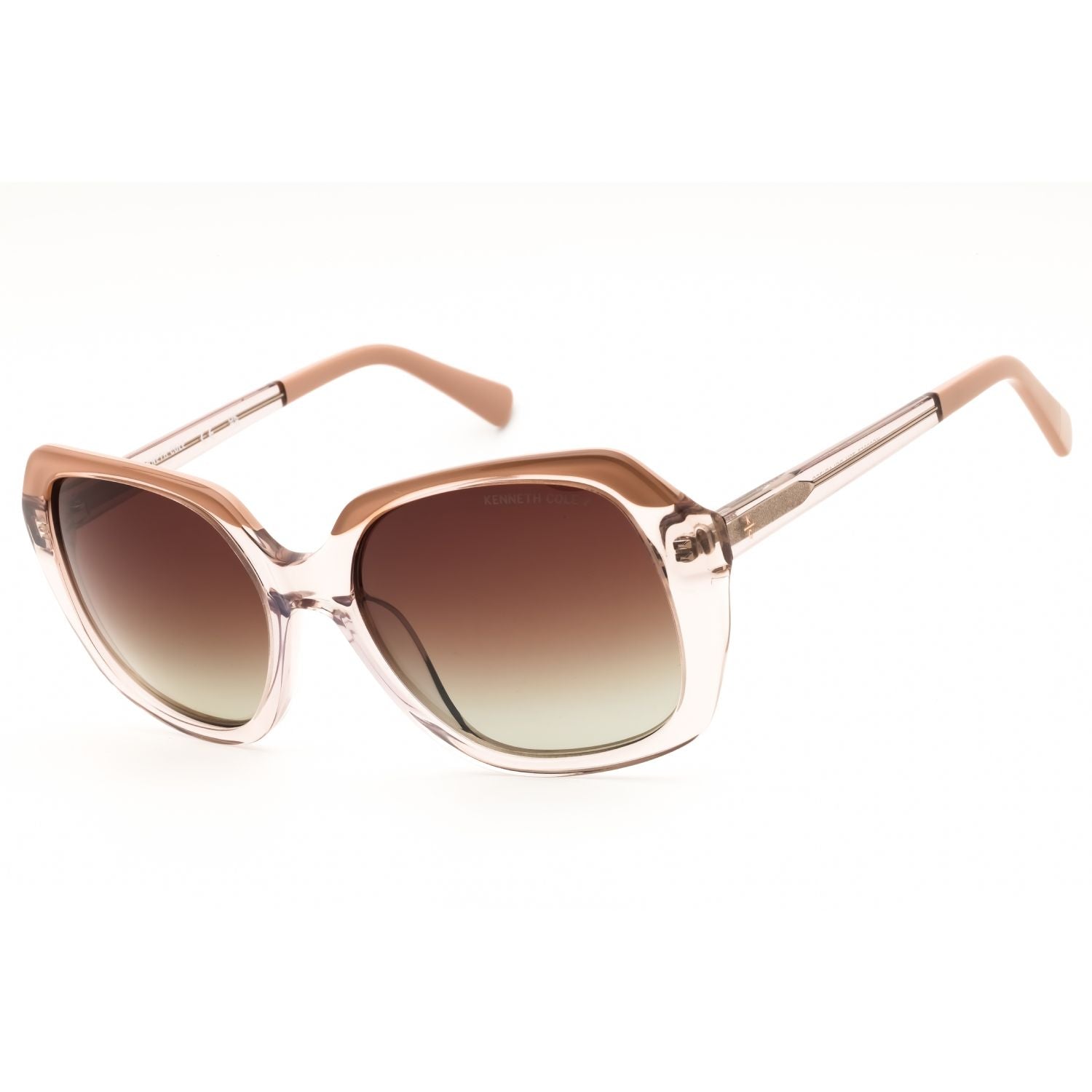 Kenneth Cole New York KC00057 Oversized Sunglasses Shiny Pink/Brown Polarized