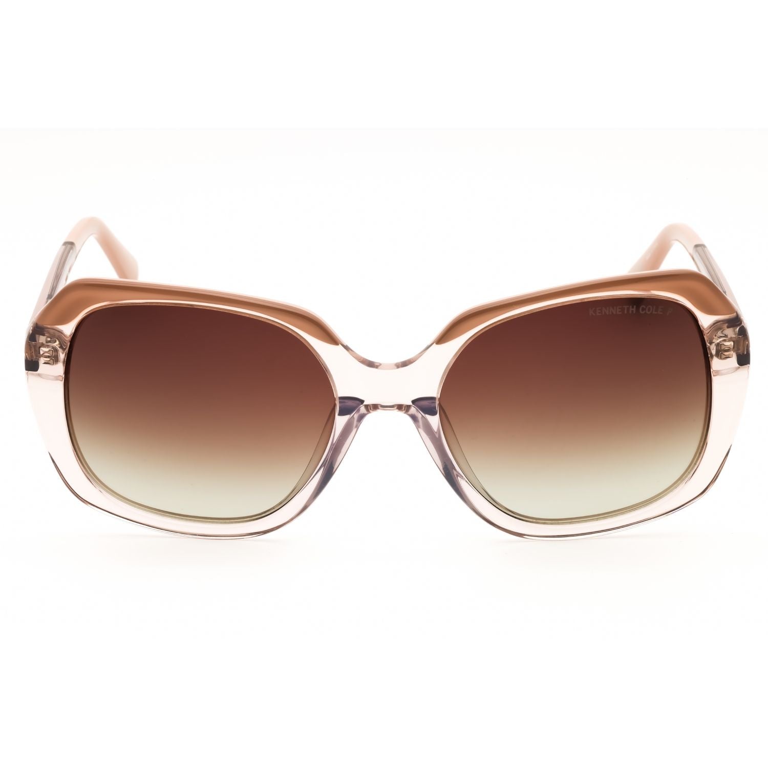 Kenneth Cole New York KC00057 Oversized Sunglasses Shiny Pink/Brown Polarized