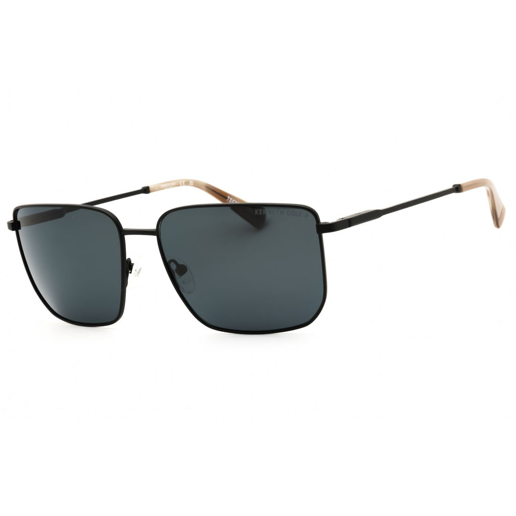 Kenneth Cole New York KC7268 Rectangular Sunglasses Matte Black/Smoke Polarized