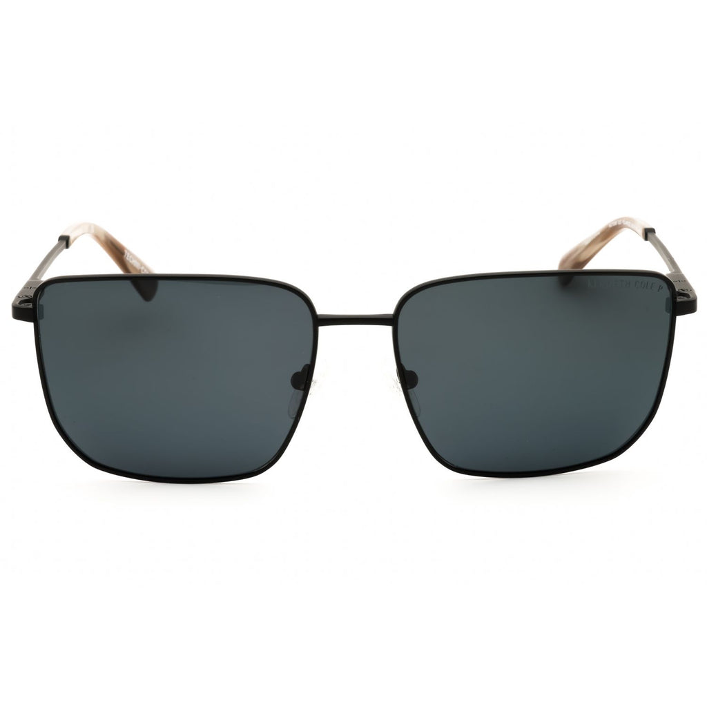 Kenneth Cole New York KC7268 Rectangular Sunglasses Matte Black/Smoke Polarized